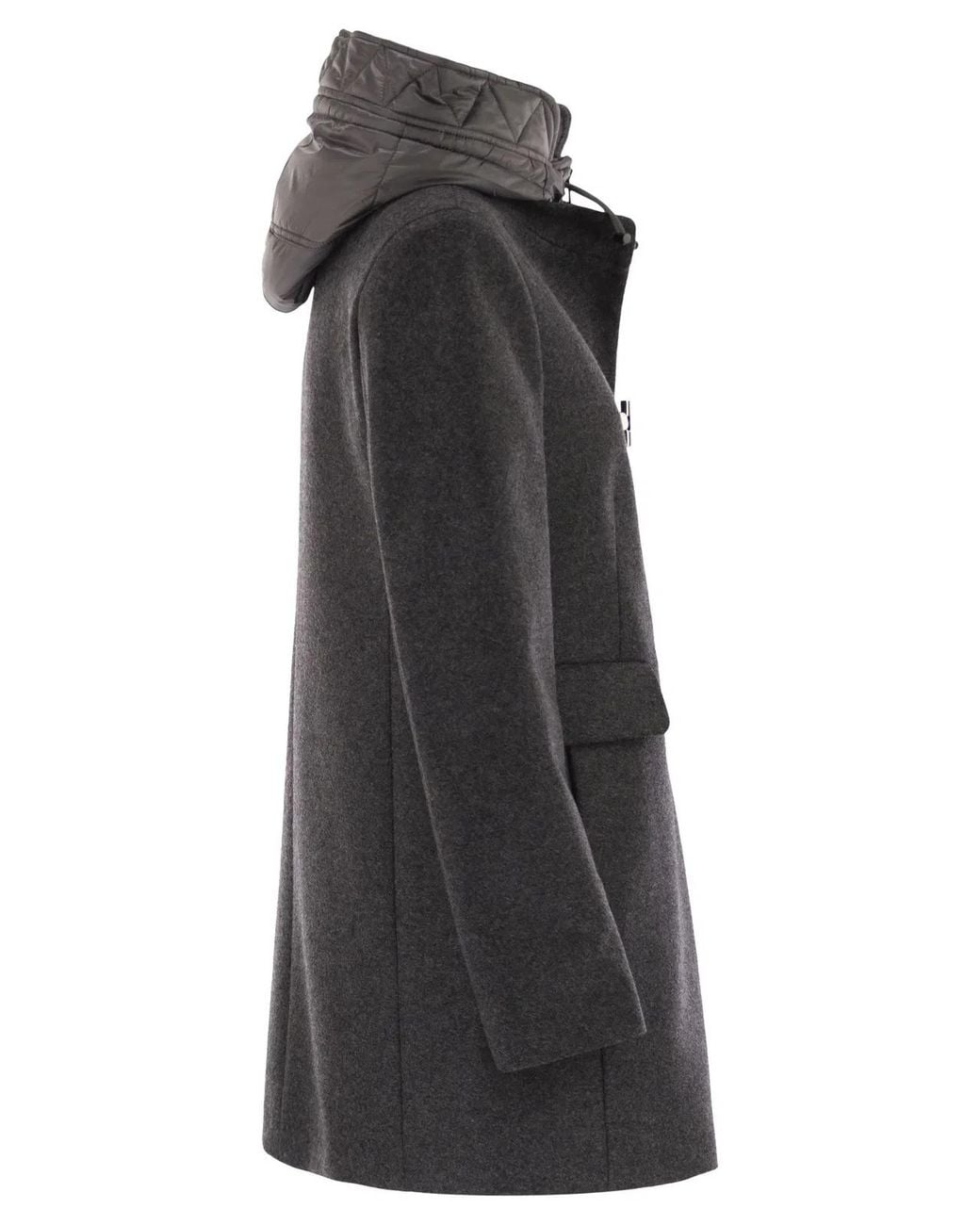 Fay Black Toggle Coat