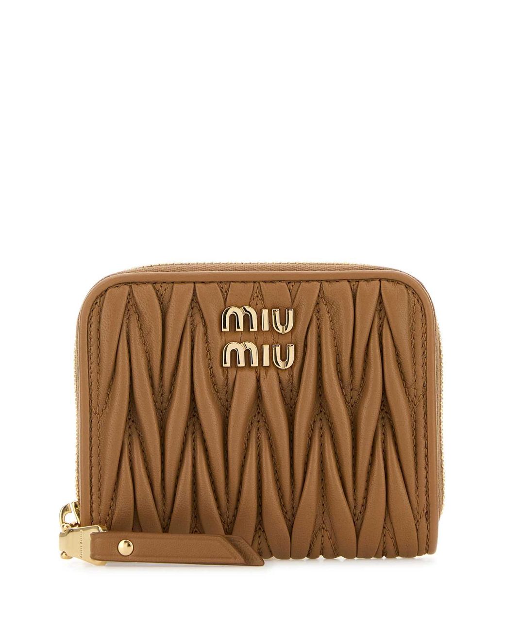 Miu Miu Brown Camel Leather Coin Purse