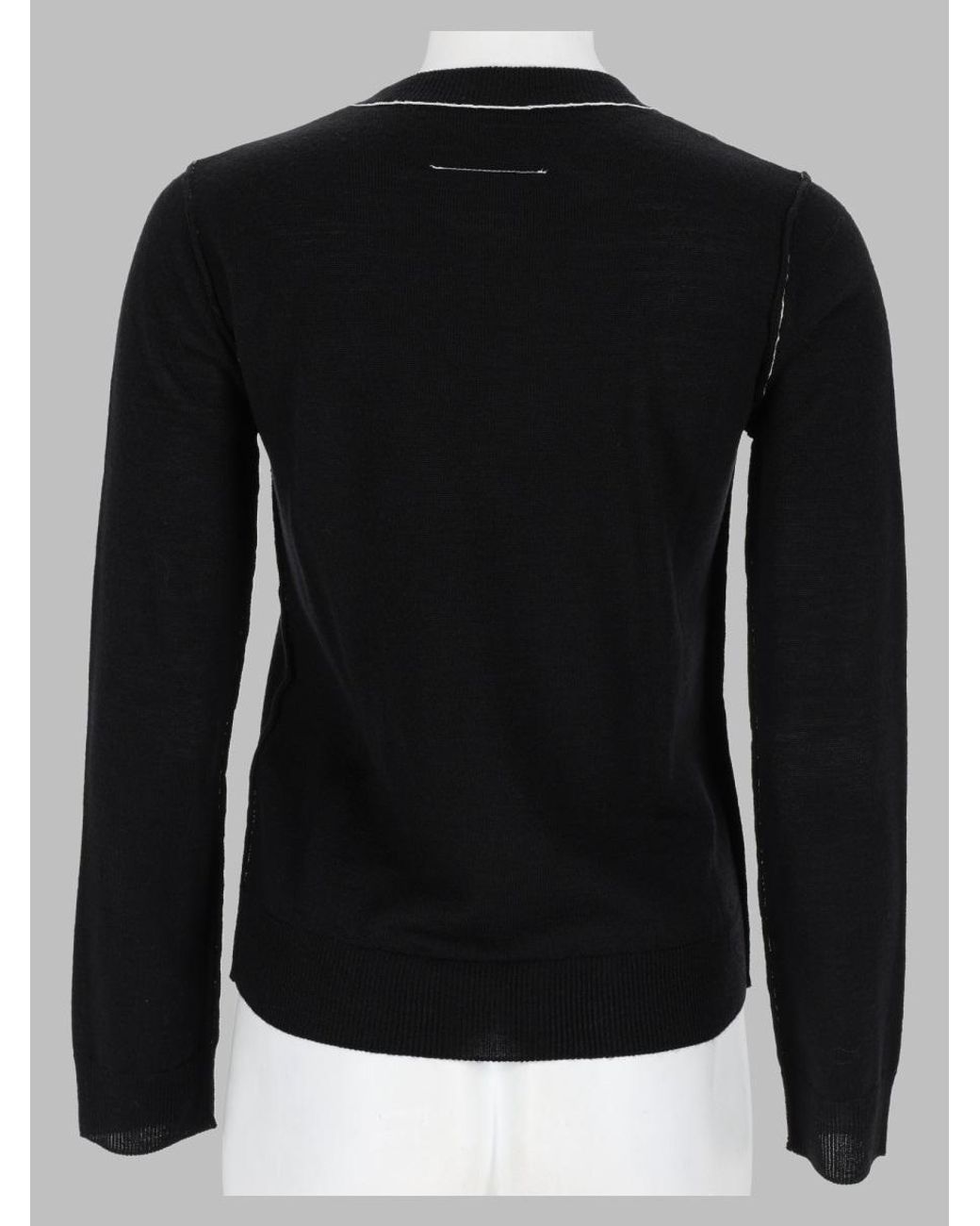 MM6 by Maison Margiela Black Maglia Con Patch Logo