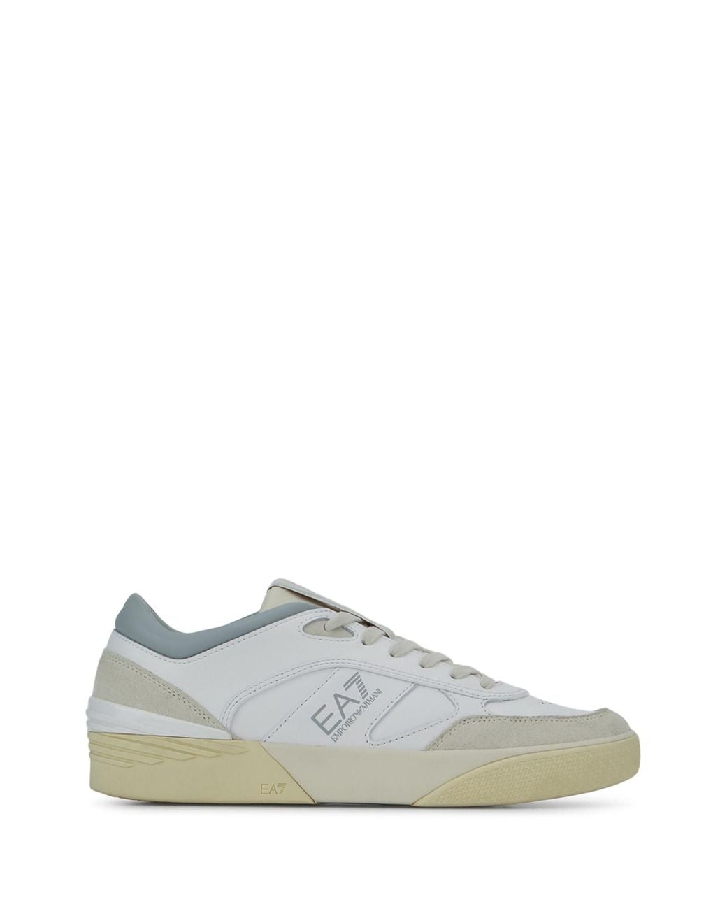 EA7 White E. A.7 Pride Leather Sneaker for men