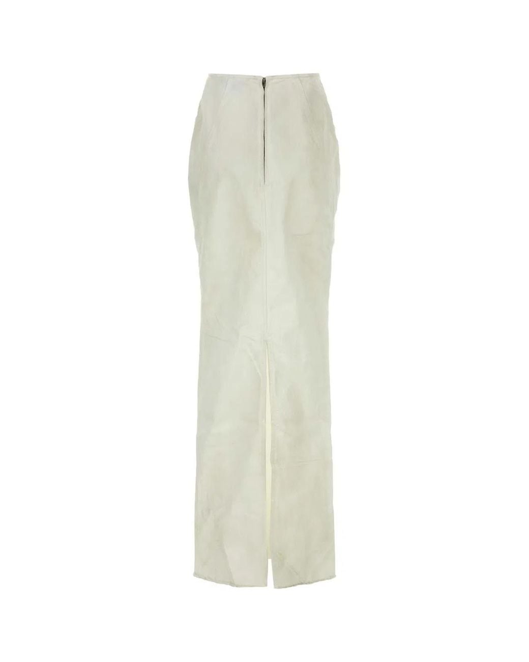 Entire studios White Stretch Denim Channel Skirt