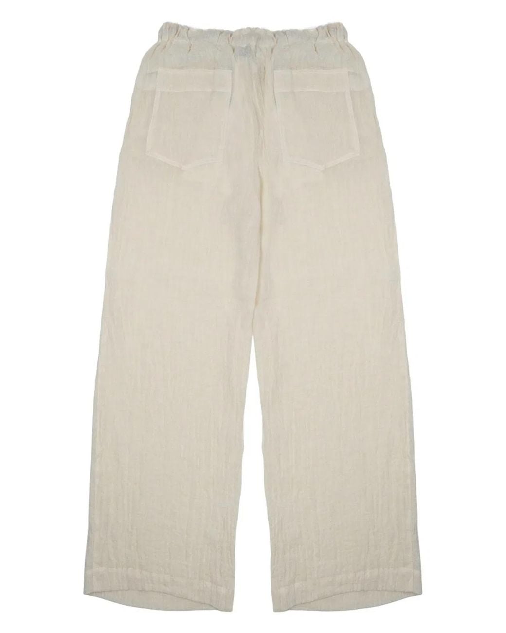 120% Lino White Pantalone