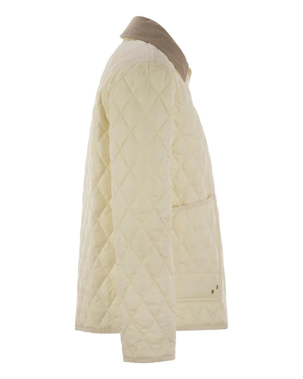 Fay Natural Diamond Quilted Nylon Shirt Jacket