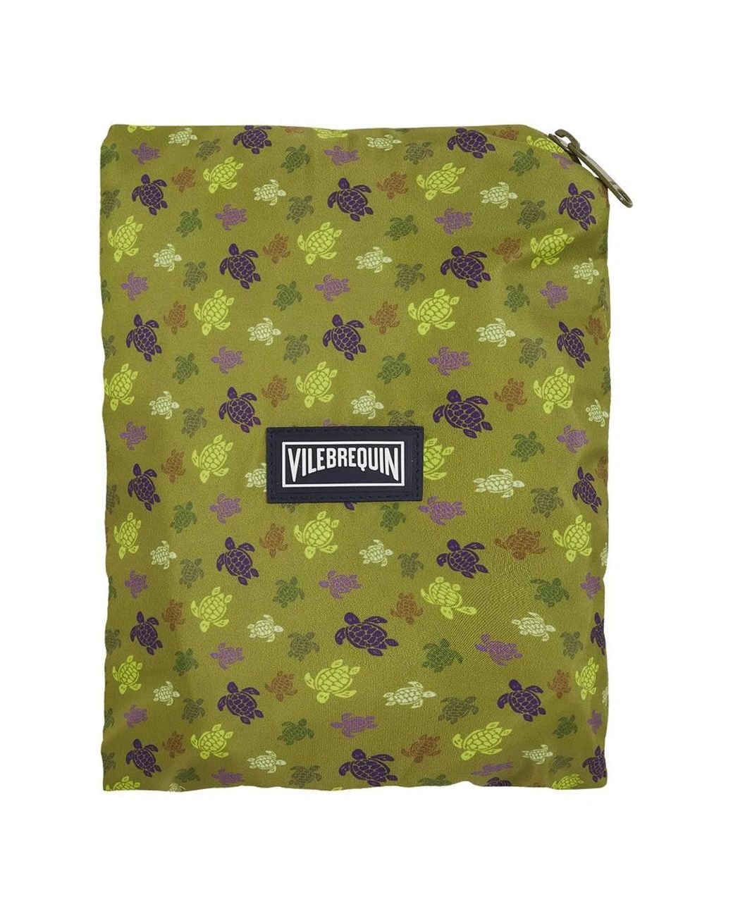 Vilebrequin Green Swim Shorts With Turtle Print And Matching Pouch for men