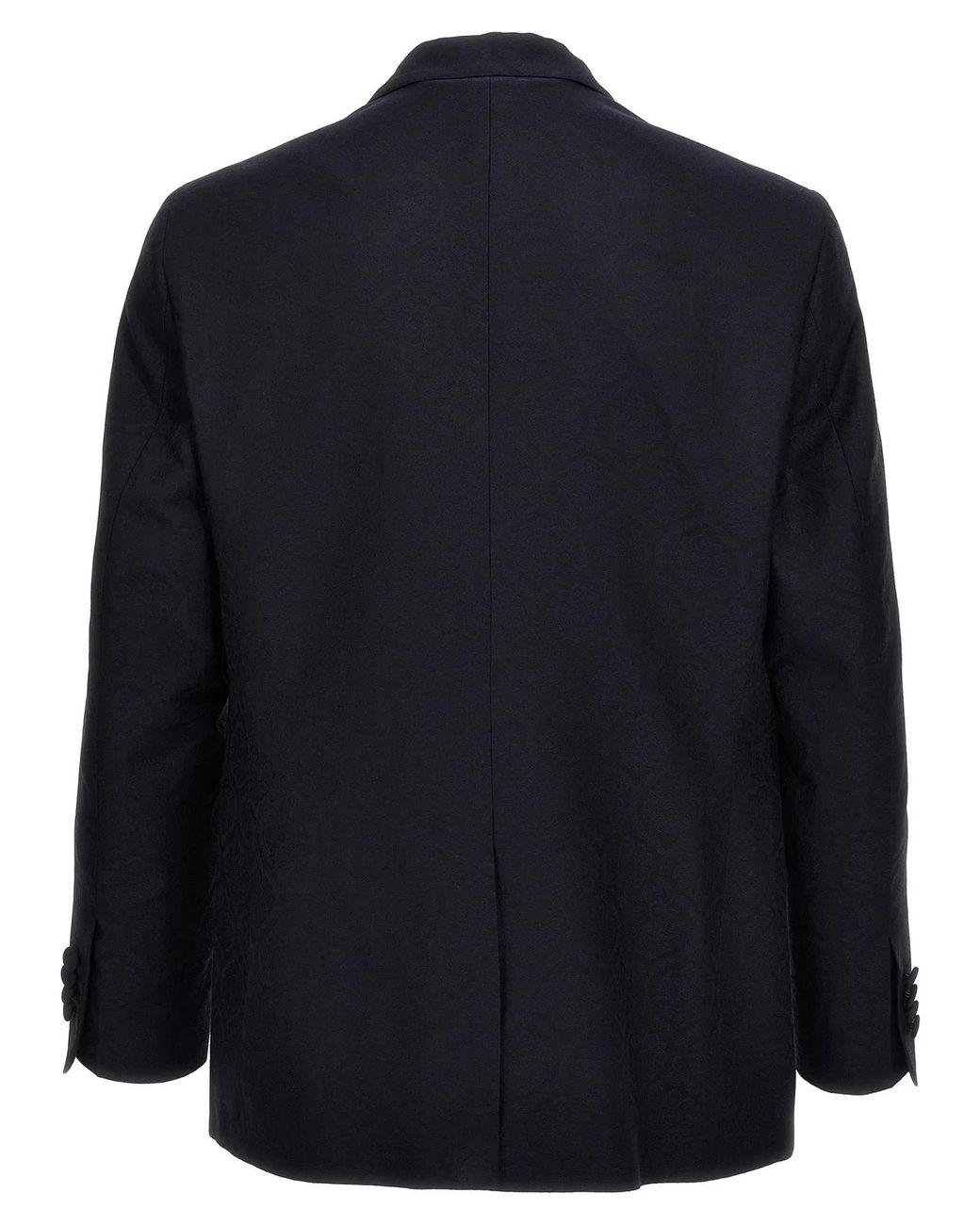 Etro Blue Wool And Cotton Jacquard Jacket for men