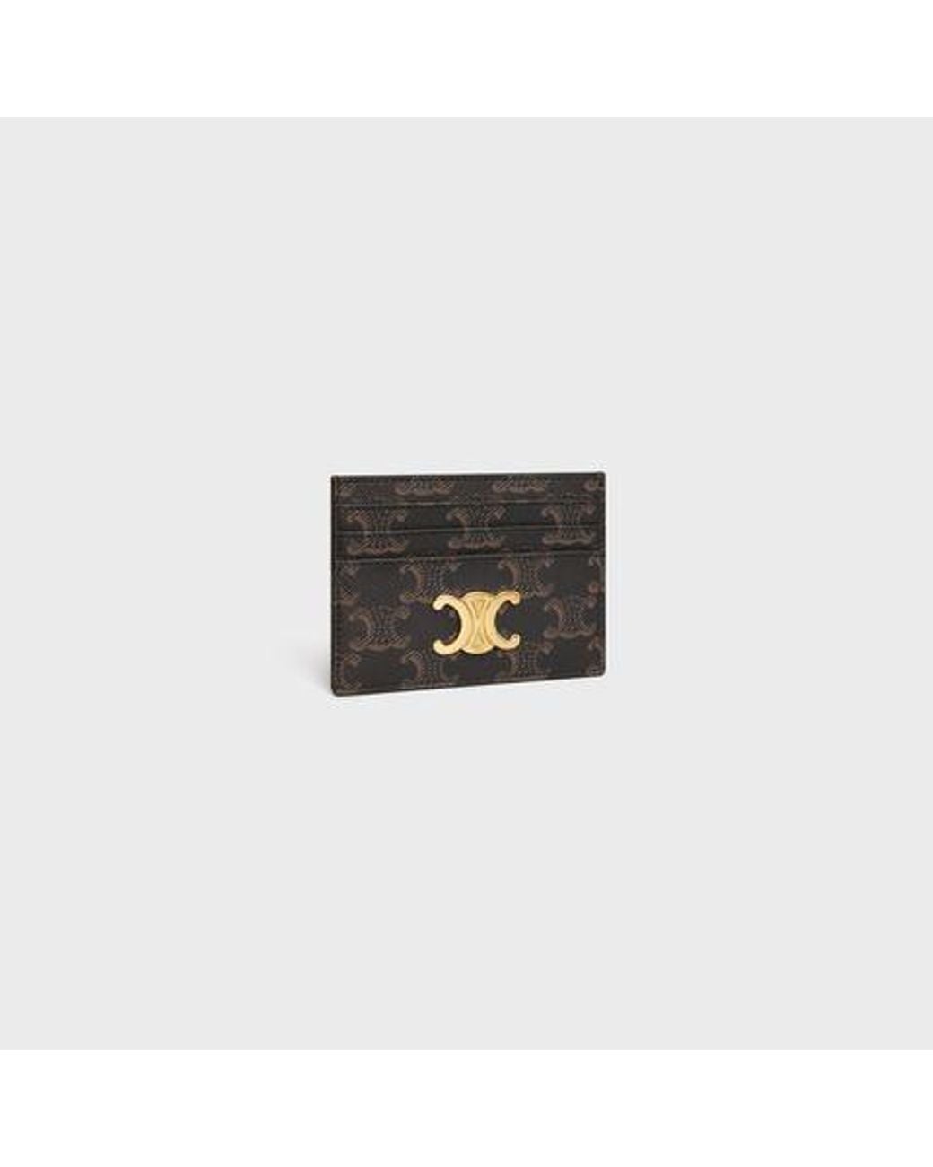 Céline Black Triomphe Canvas Card Holder