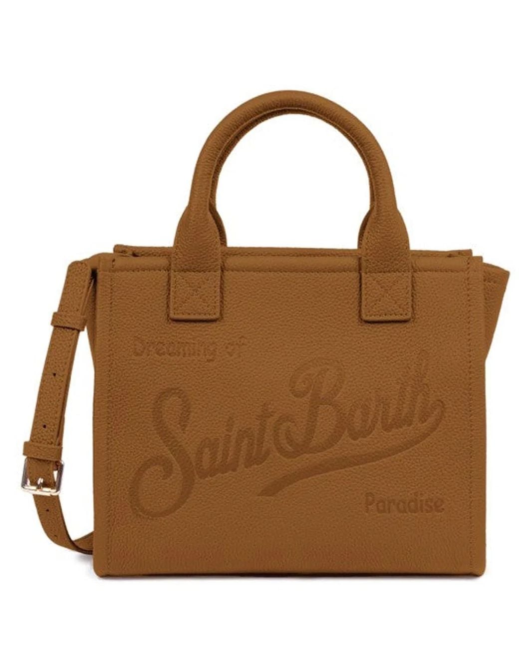 Mc2 Saint Barth Brown Top Handle Buckle Bag