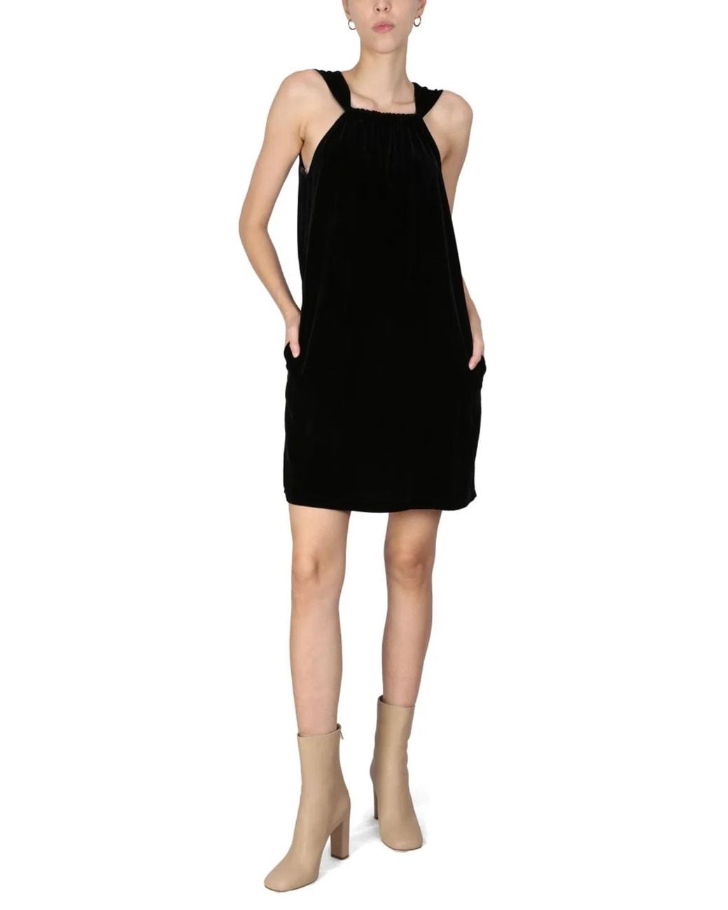 Boutique Moschino Black Mini Trapeze Dress