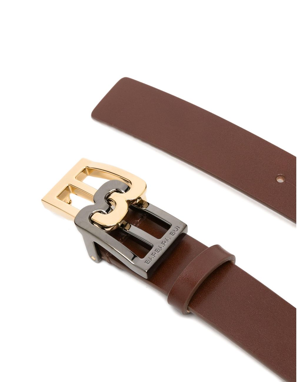 Barbara Bui White Calf Leather Buckle Belt