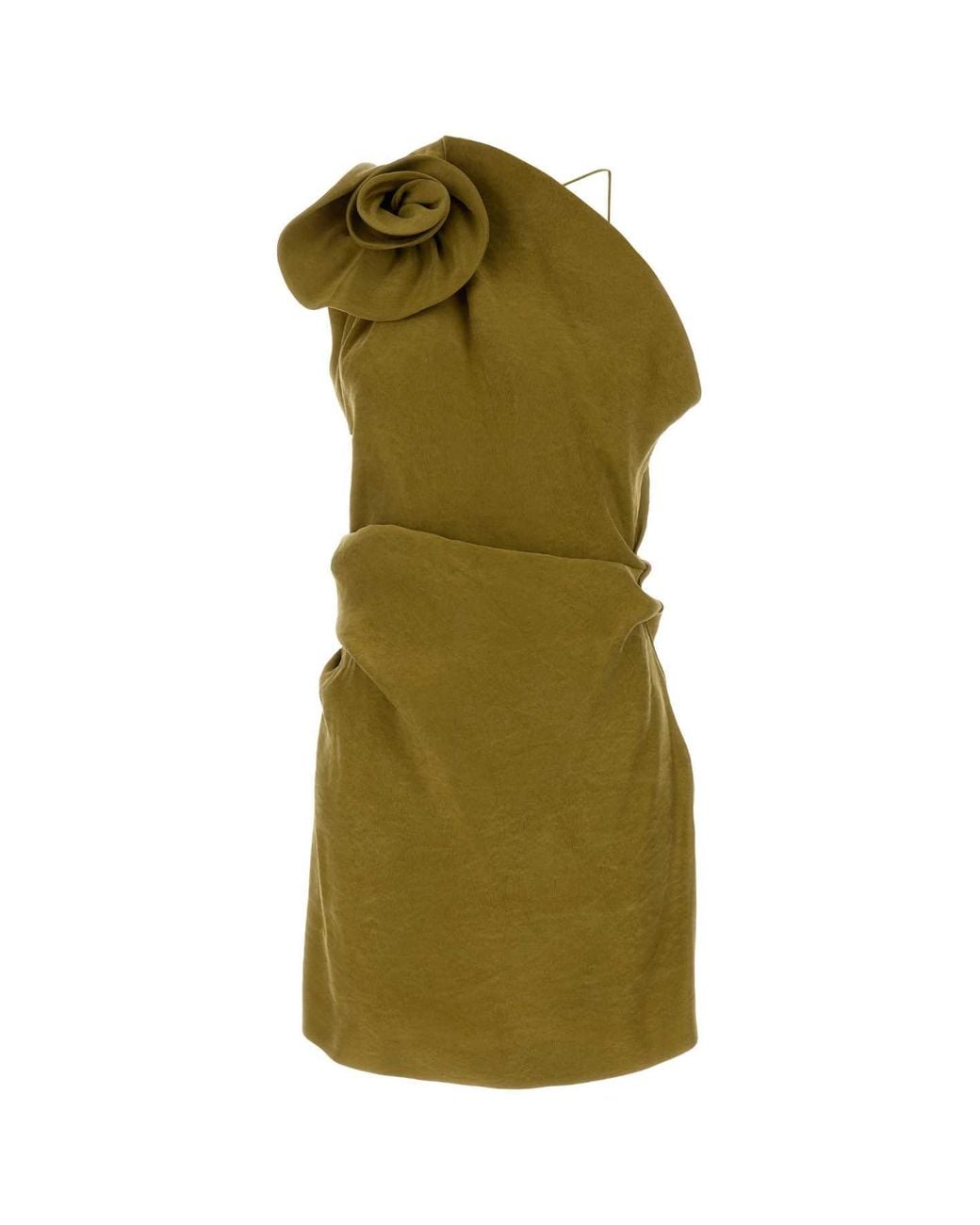 Magda Butrym Green Sage Silk Mini Dress