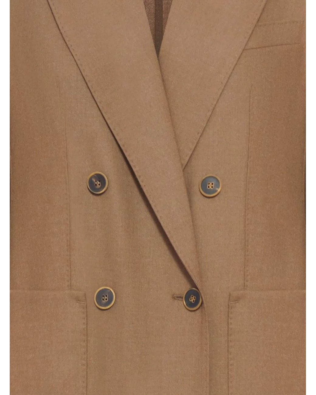 Max Mara Brown Double-Breasted Cashmere Jacket