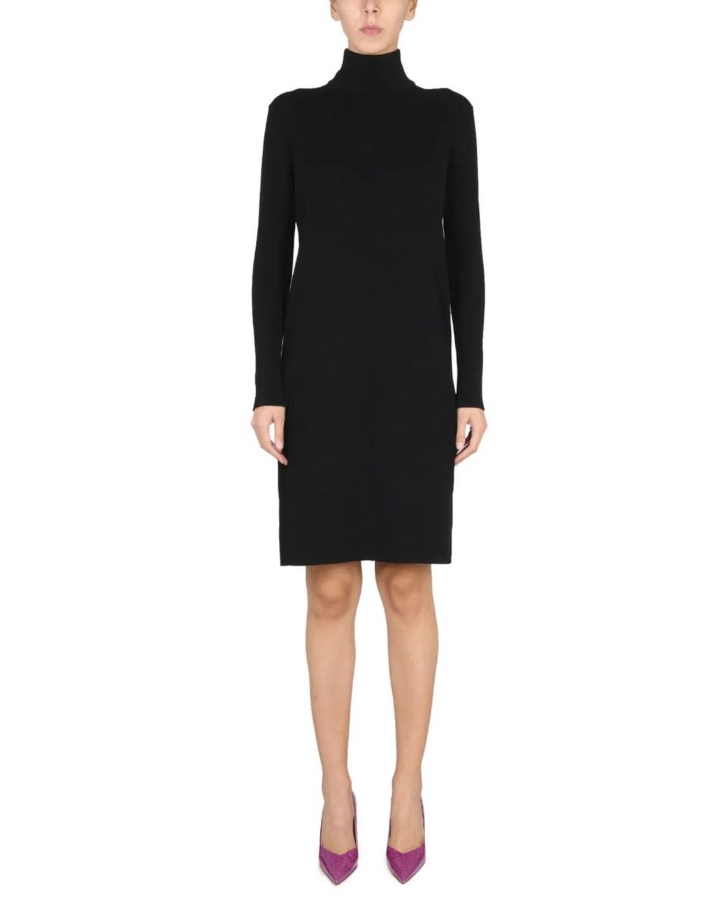 Bottega Veneta Black Knitted Dresses