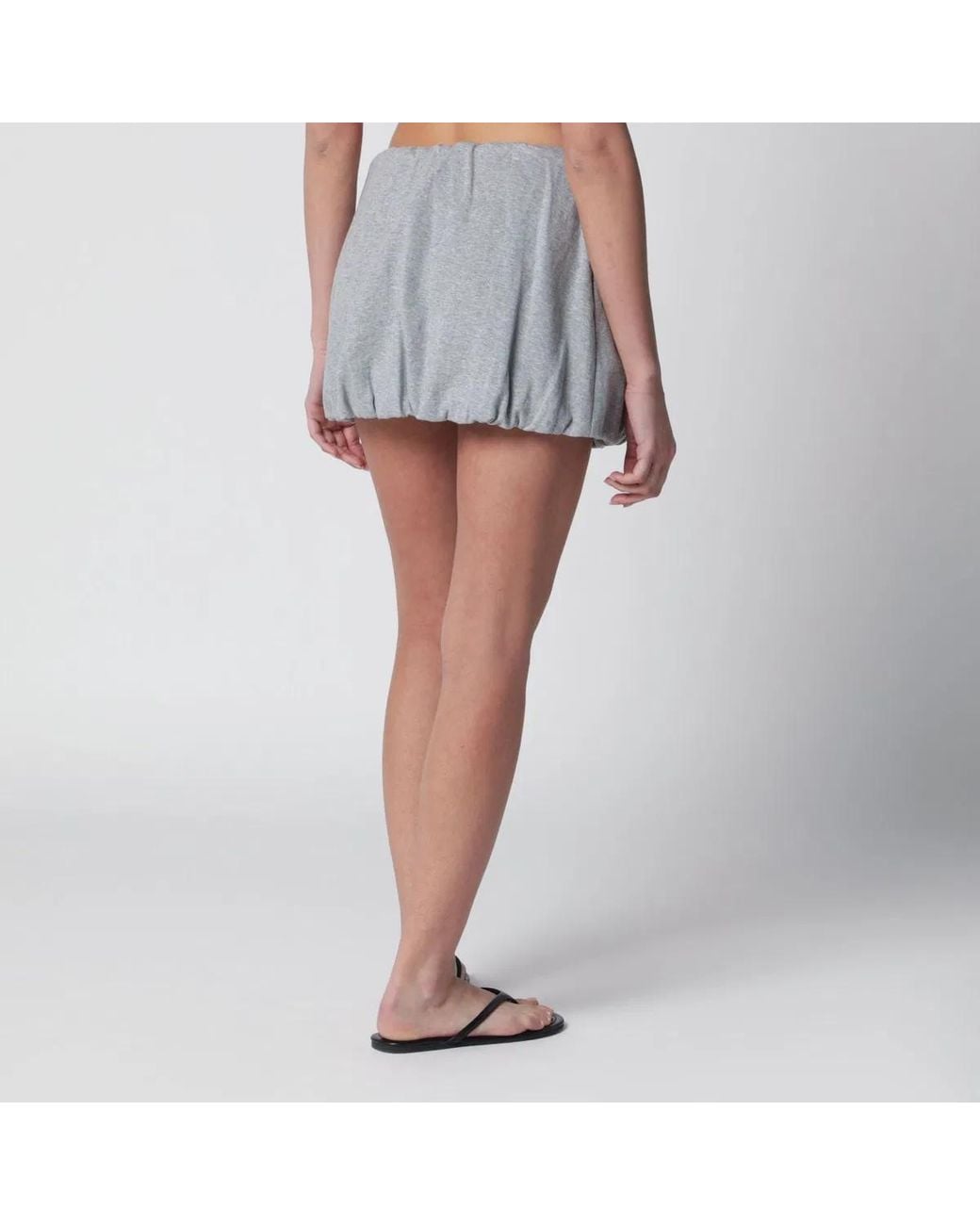 DUNST Blue Mélange Voluminous Mini Skirt