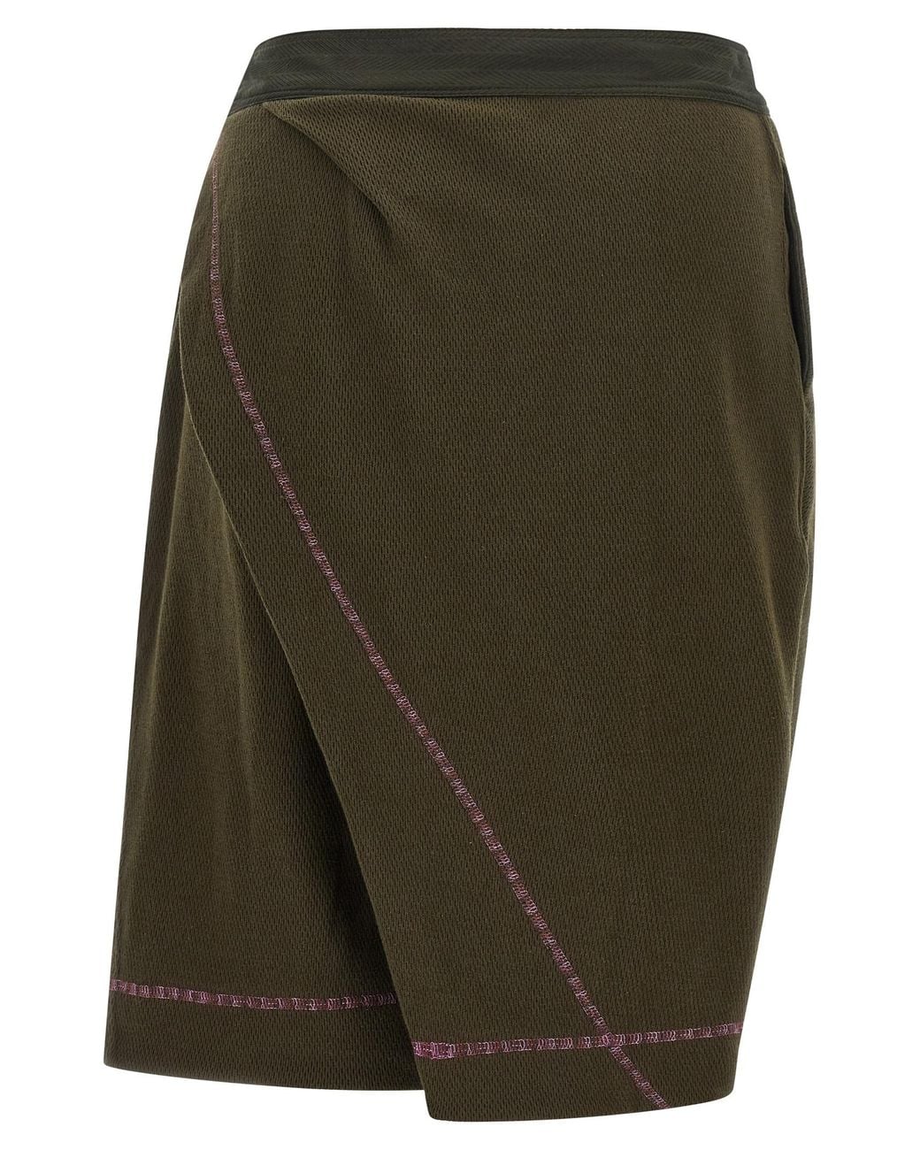 Kiko Kostadinov Green 'Petrel' Culotte Bermuda Shorts