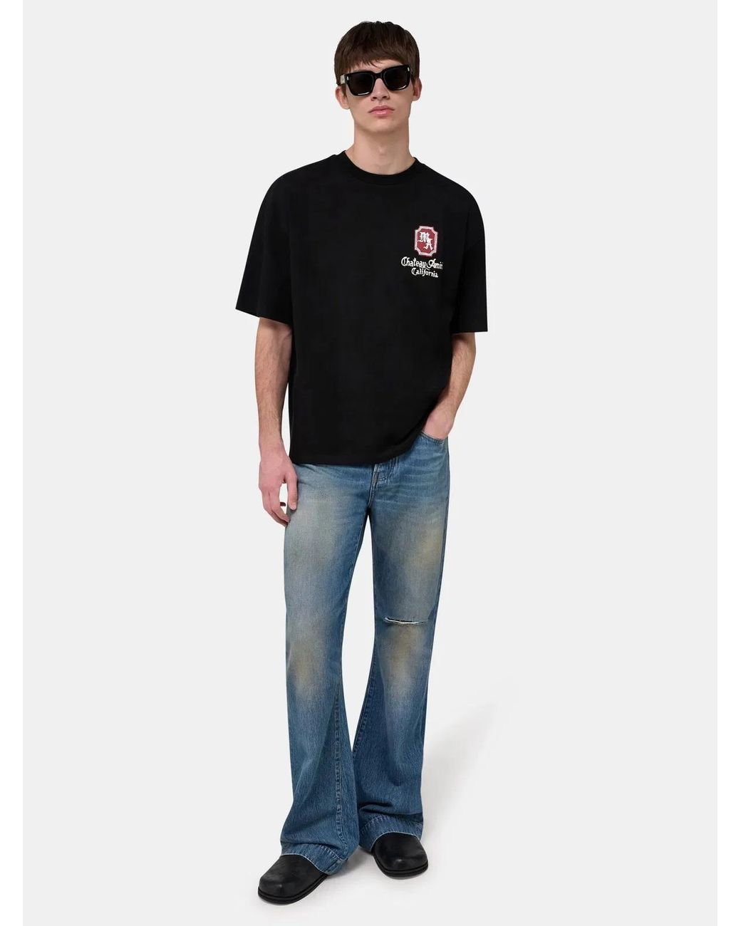 Amiri Blue Chateau Graphic T-Shirt For for men