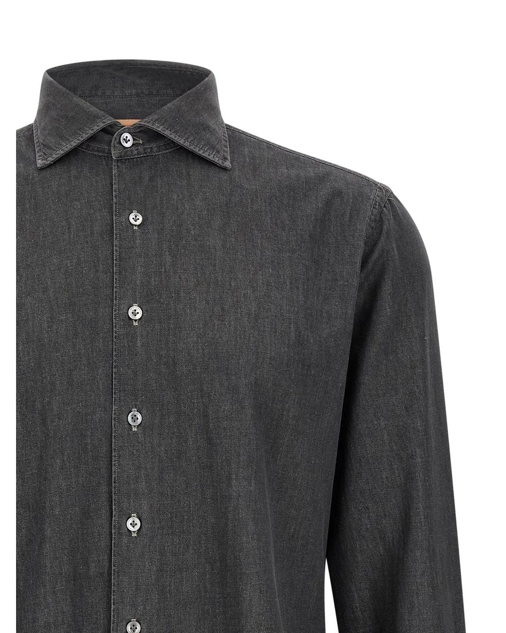 Borriello Black 'Napoli' Denim Shirt for men