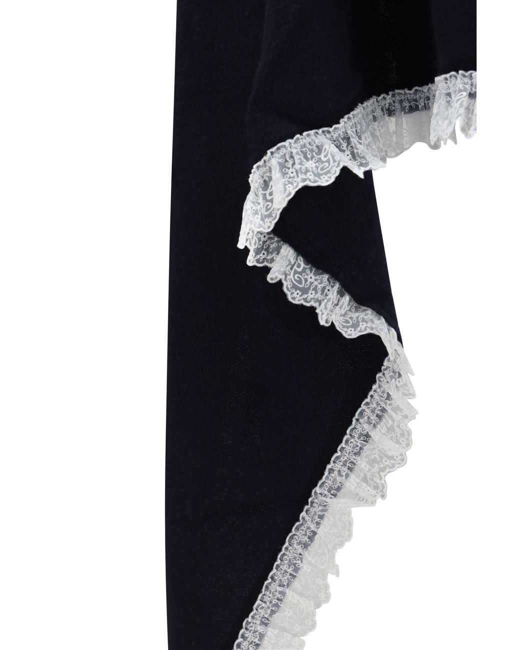 Ganni Blue Openwork Wool Cape