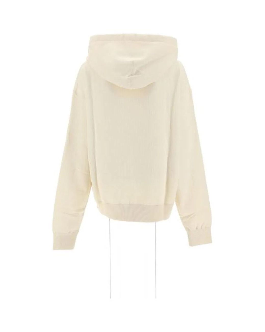 Jil Sander White Cotton Hoodie