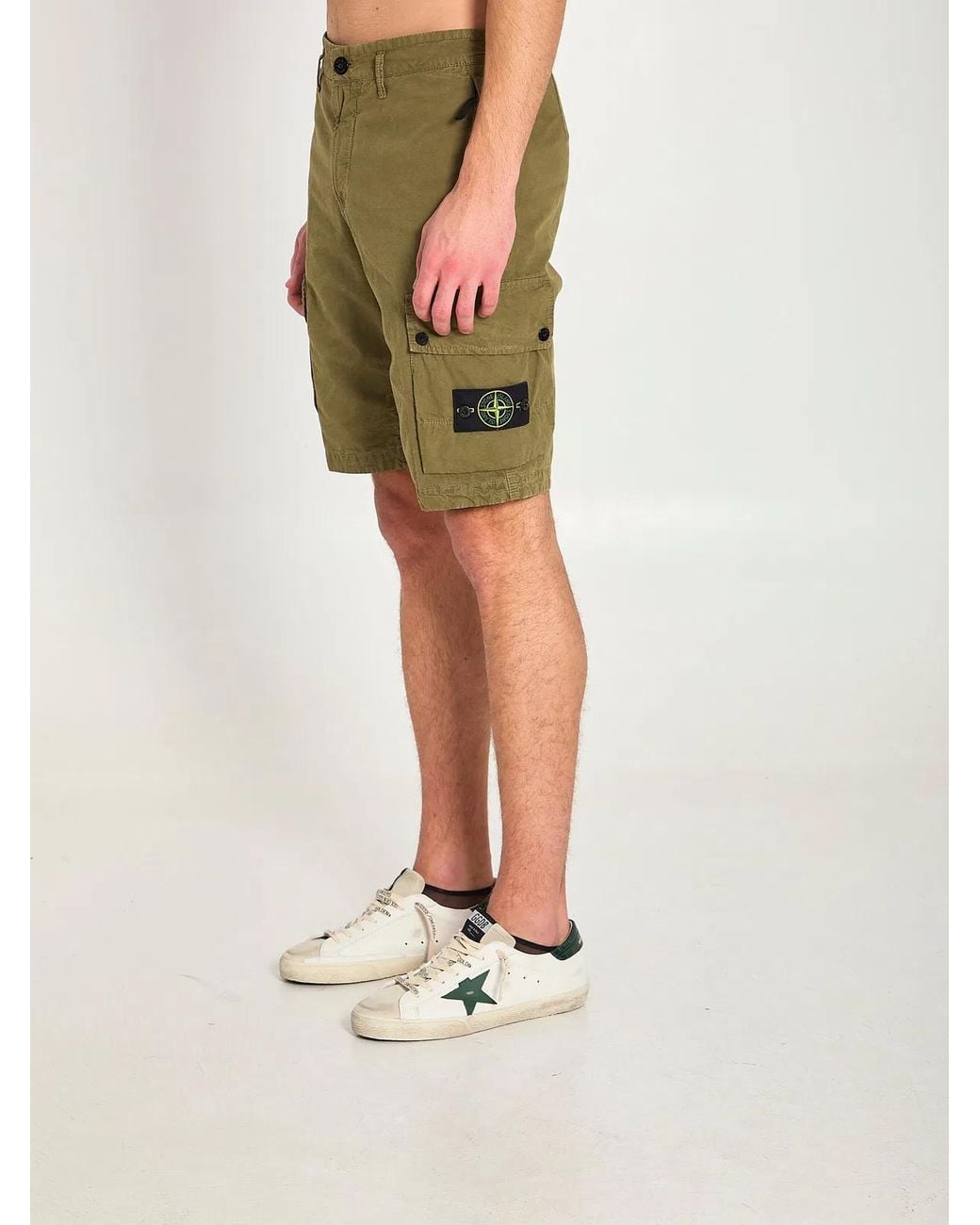 Stone Island Green Shorts for men
