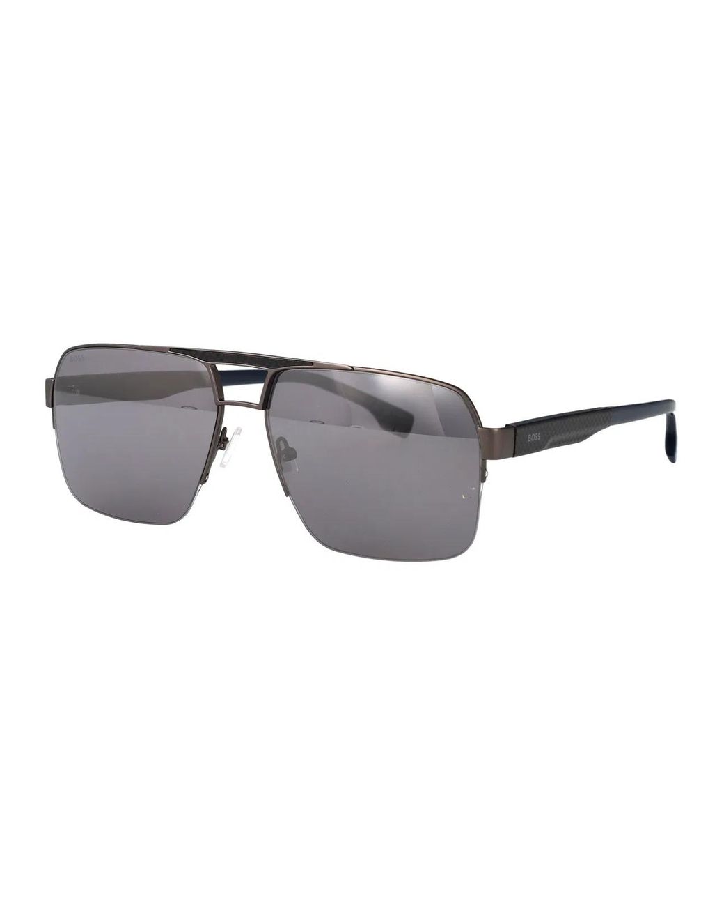 Boss Gray Stainless Steel Sunglasses for men