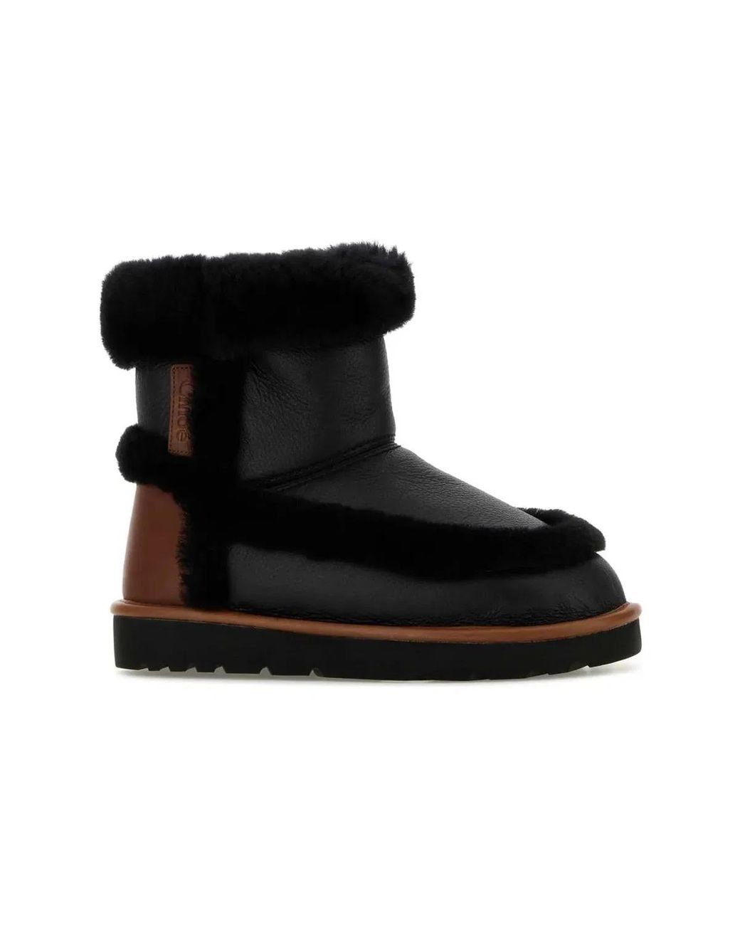 Chloé Black Dolcie Darkness Shearling Trainers