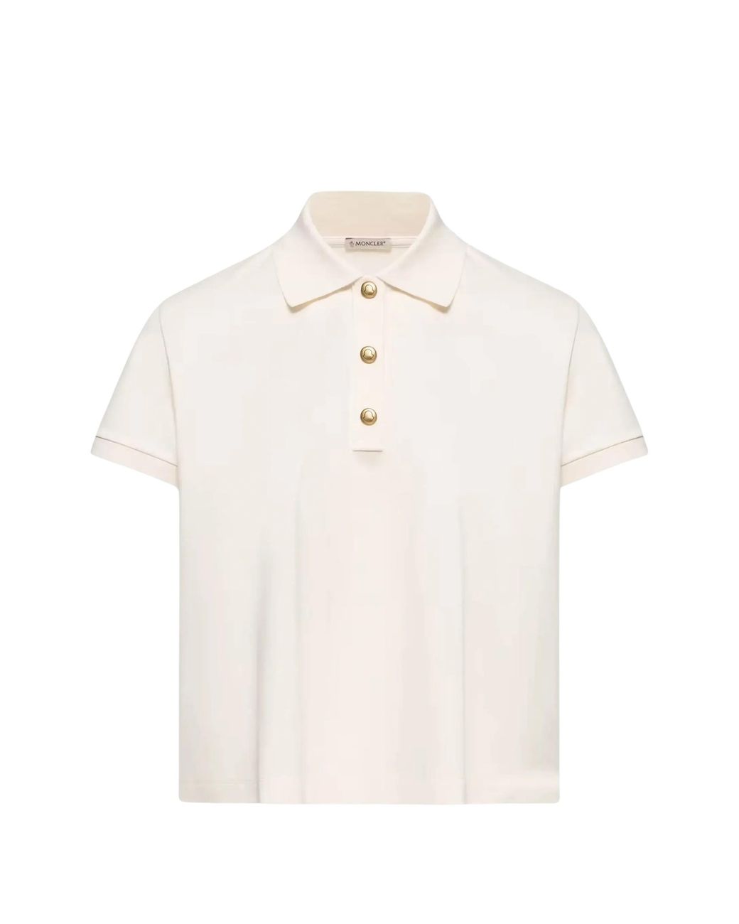 Moncler White Polo