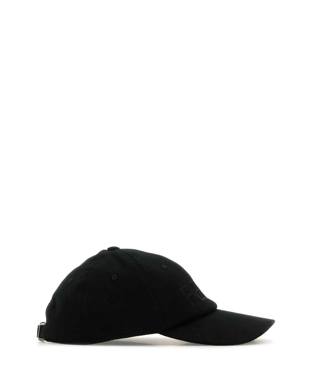 Fendi Black Stretch Cotton Baseball Cap for men
