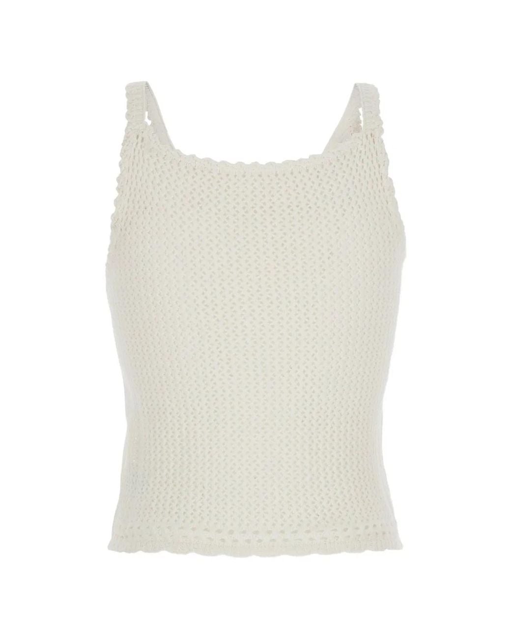DUNST White Linen And Cotton Blend Top