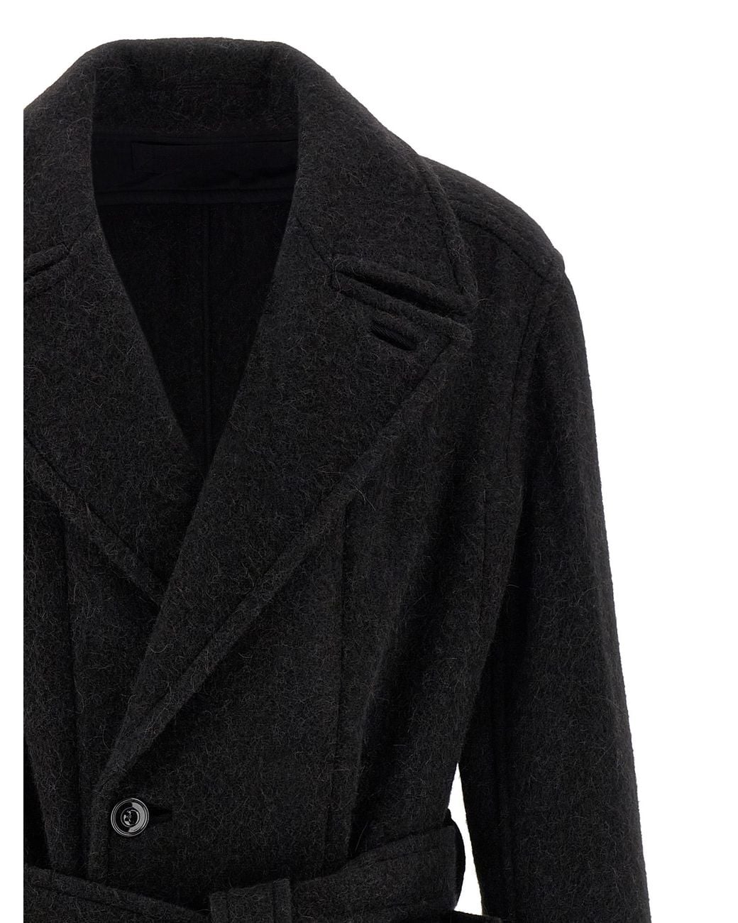 Lemaire Black 'Soft' Coat for men