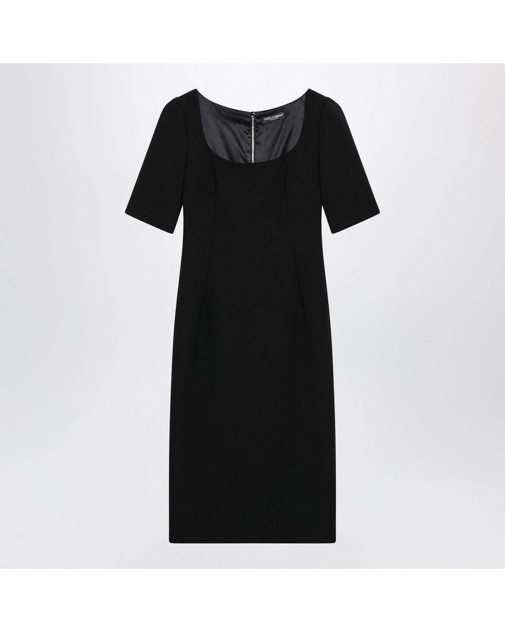 Dolce & Gabbana Black Dolce & Gabbana Double Wool Crêpe Dress