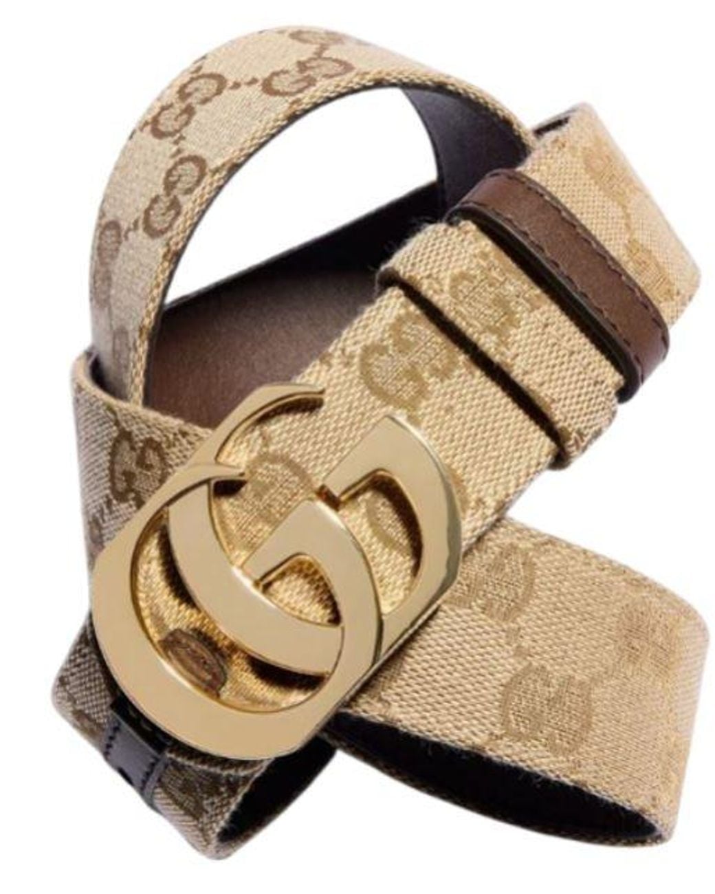 Gucci Natural Wide Reversible Gg Marmont Belt