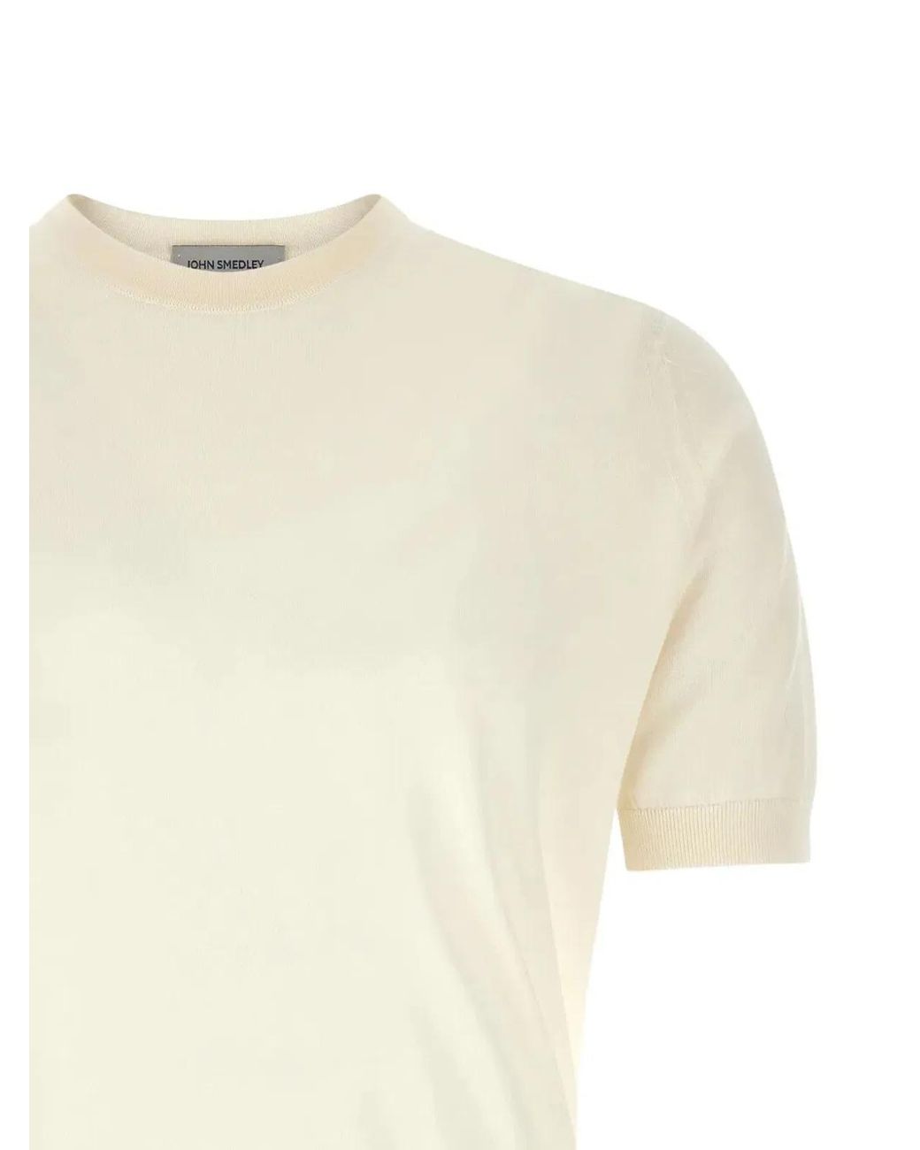 John Smedley White Kempton Cotton T-Shirt for men