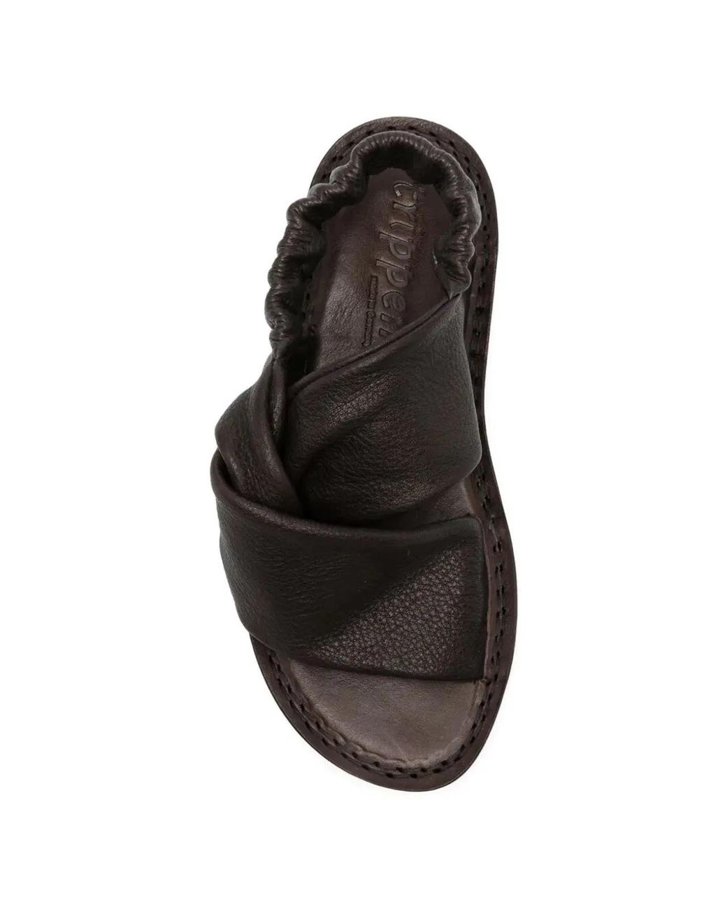Trippen Black "Embrace" Flat Sandals
