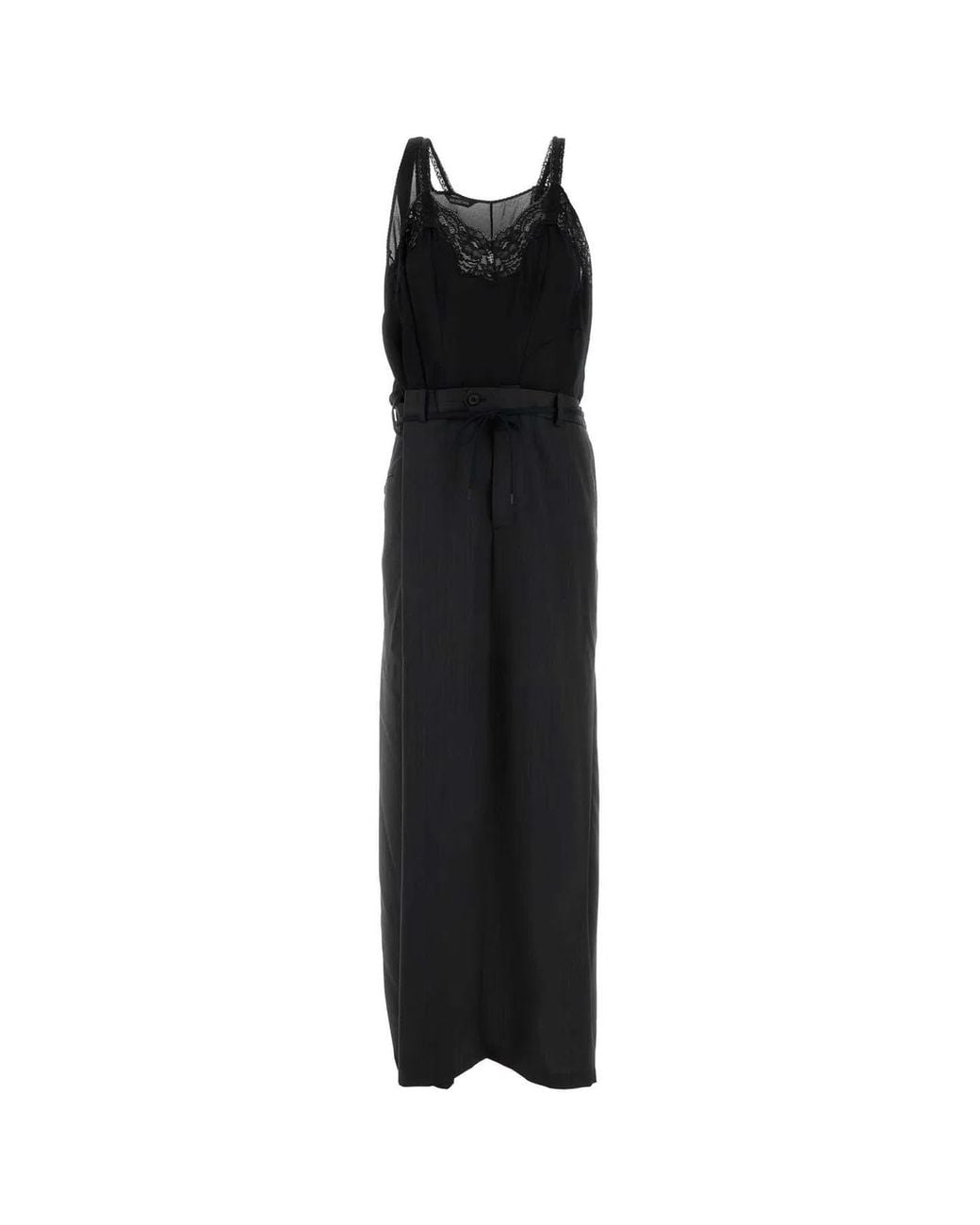 Balenciaga Black 'Patched Slip' Dress