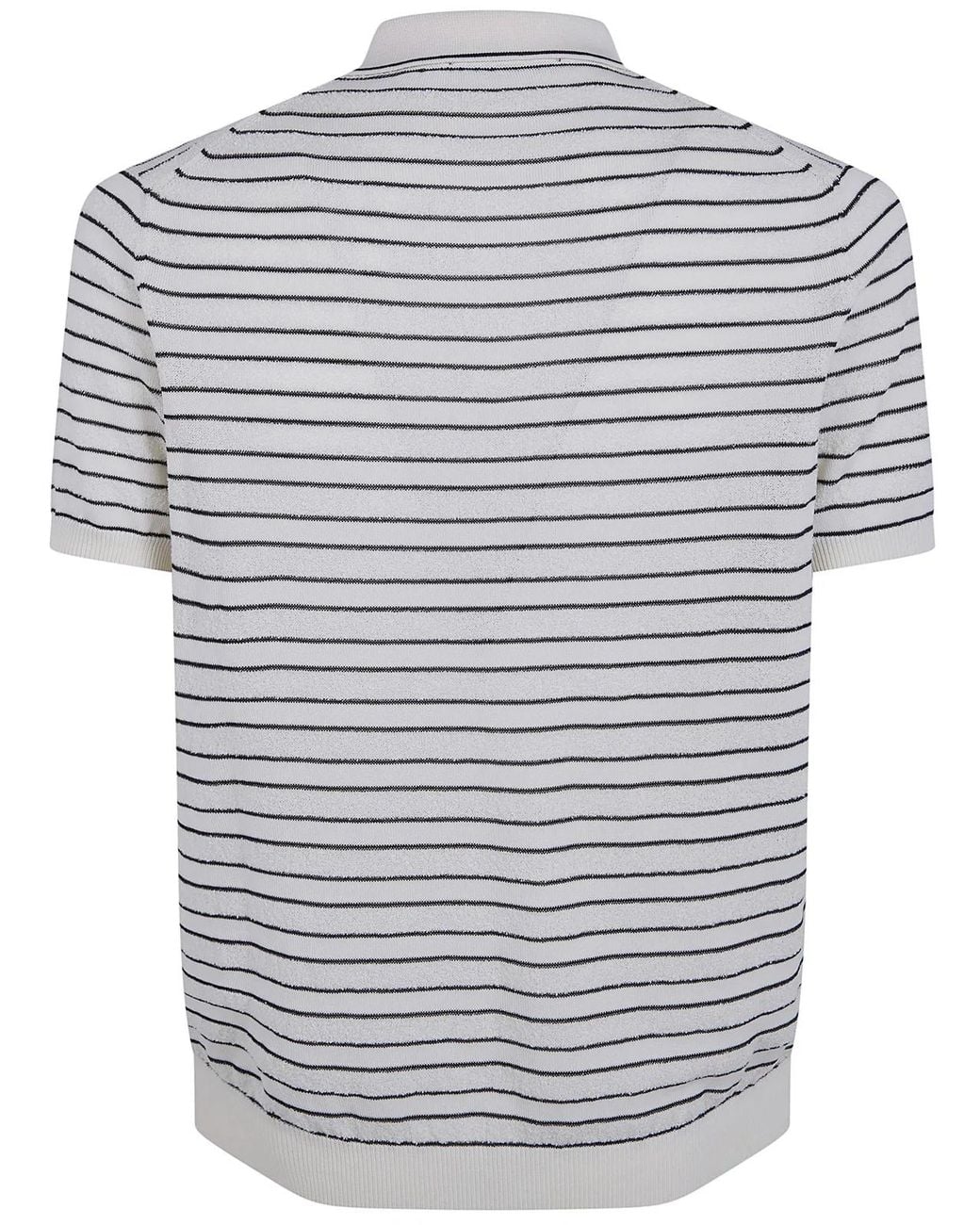 Nuur Gray Two Tone Striped Short Sleeved Polo Neck T-Shirt for men