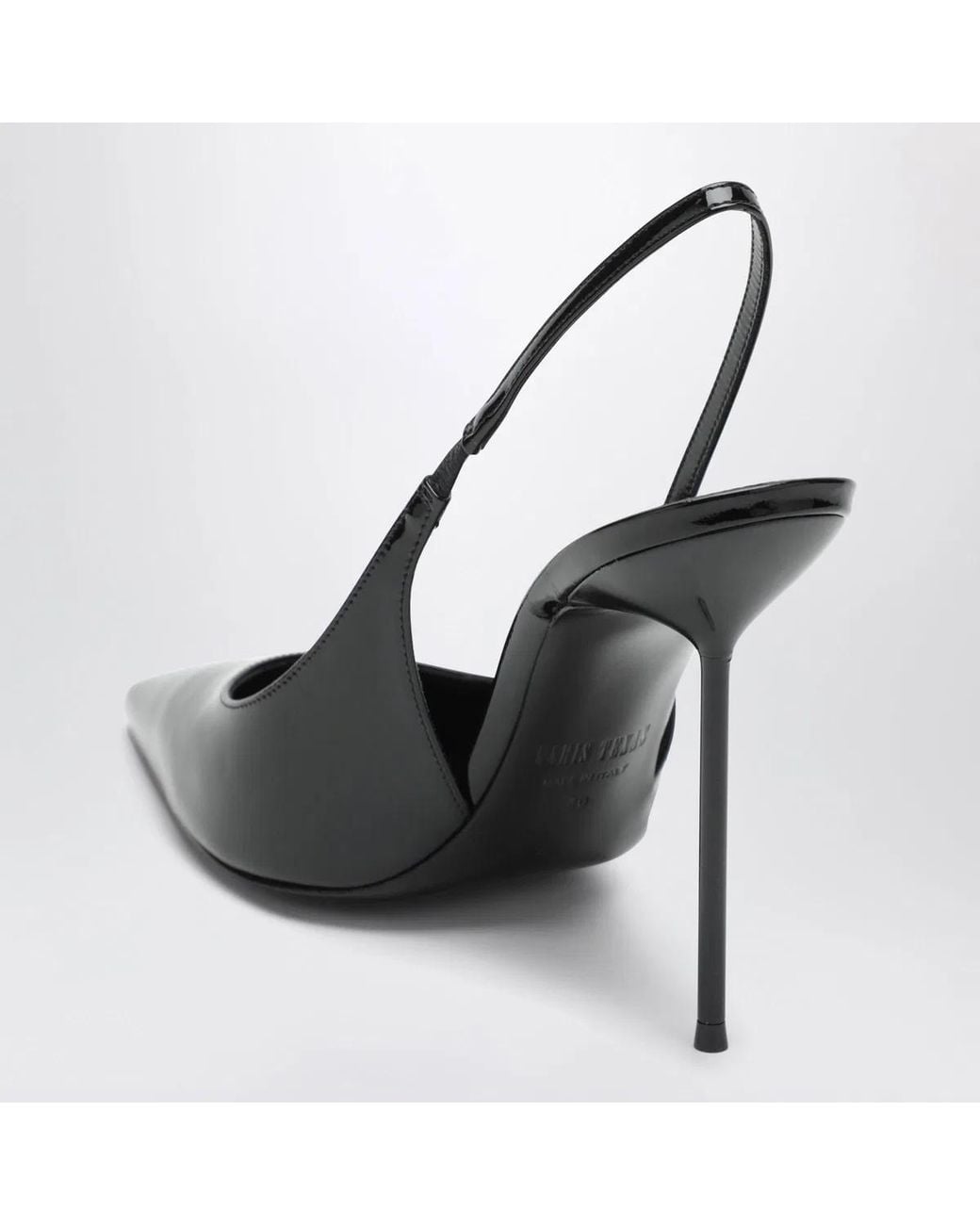 Paris Texas Black Lidia Slingback Pumps