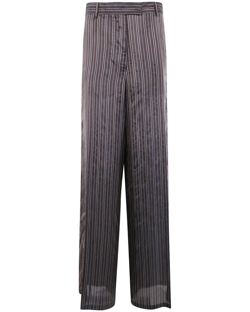 Dries Van Noten Gray "Penn 2267" Striped Trousers