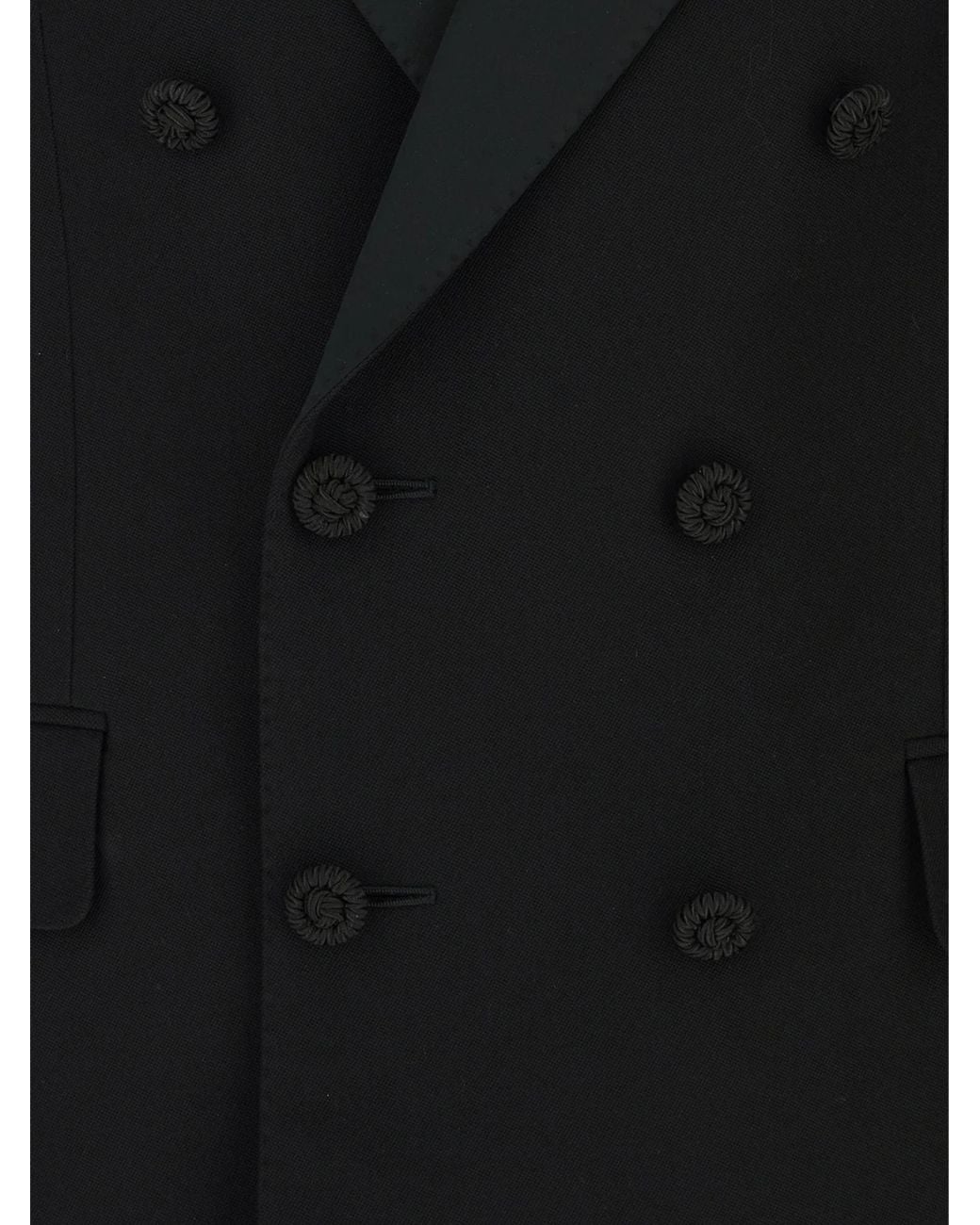 Valentino Black Double-Breasted Virgin Wool Blazer With Belt for men