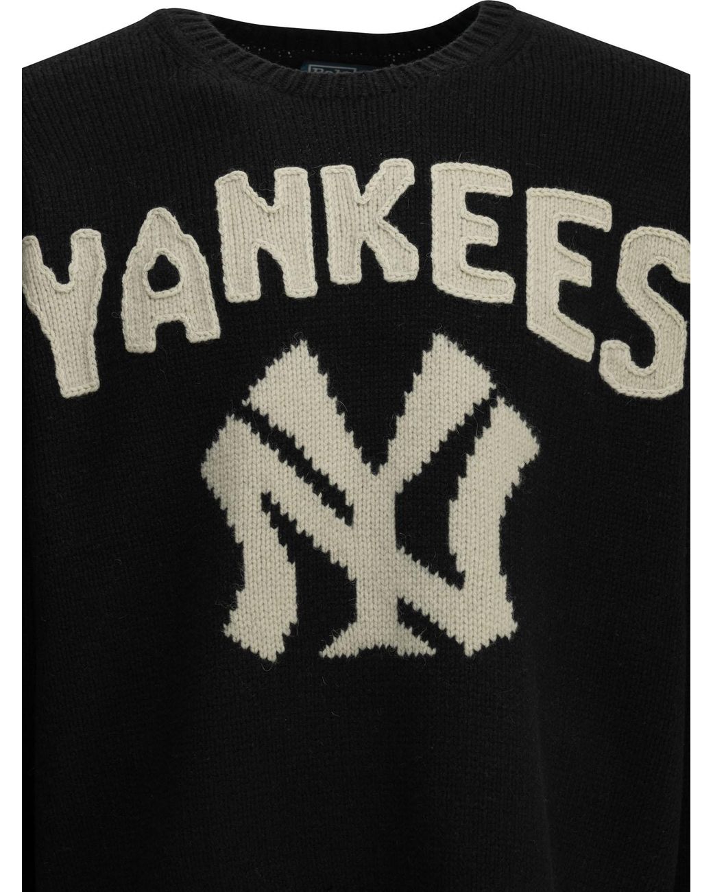 Polo Ralph Lauren Black "Yankees" Crew-Neck Sweater for men