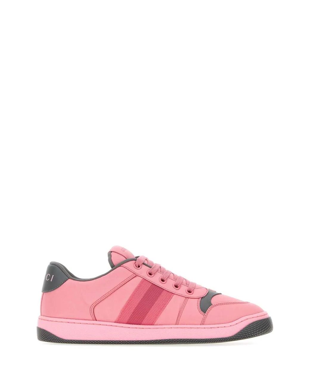 Gucci Pink Fabric Screener Sneakers