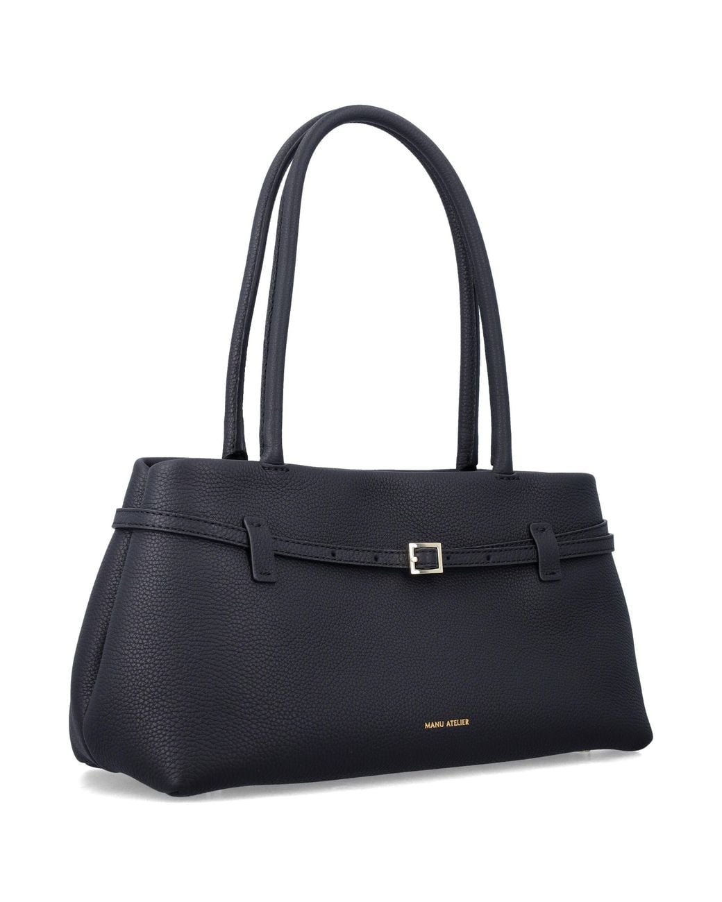 MANU Atelier Black Le Cambon East West Bag Calf Leather Shoulder