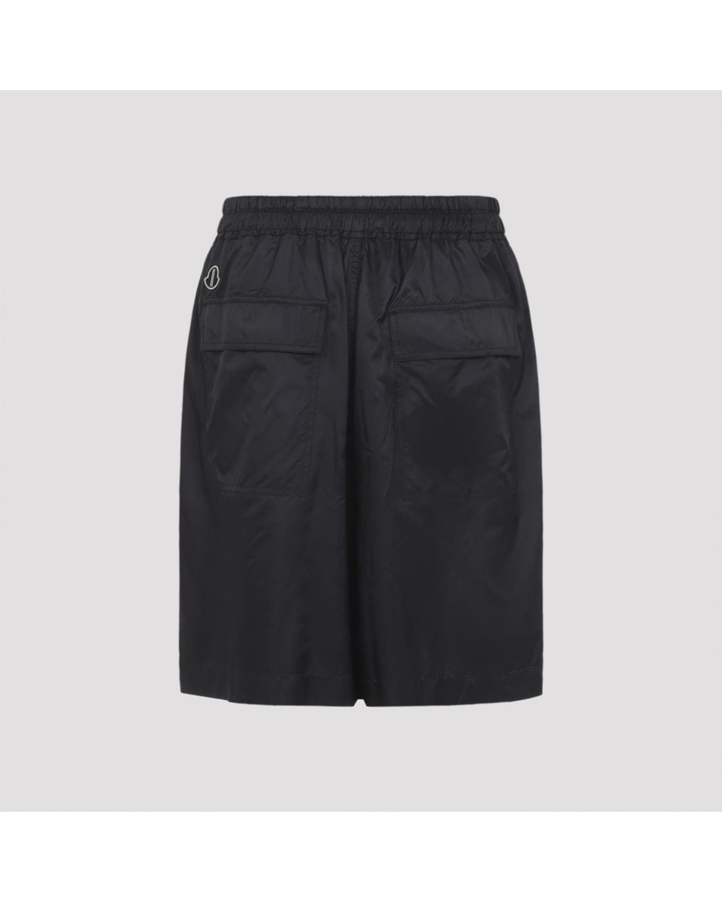 Moncler Black Kilt Shorts Moncler + Rick Owens for men