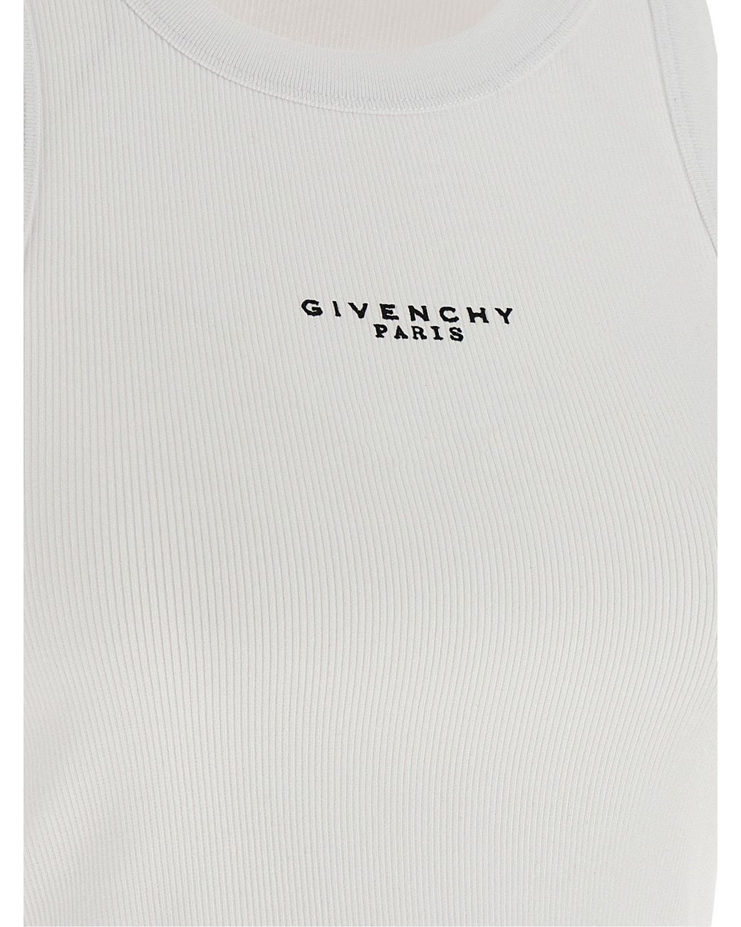 Givenchy White Paris Print Top