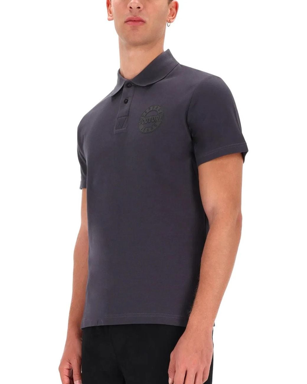 Versace Jeans Couture Blue Polo With Logo for men