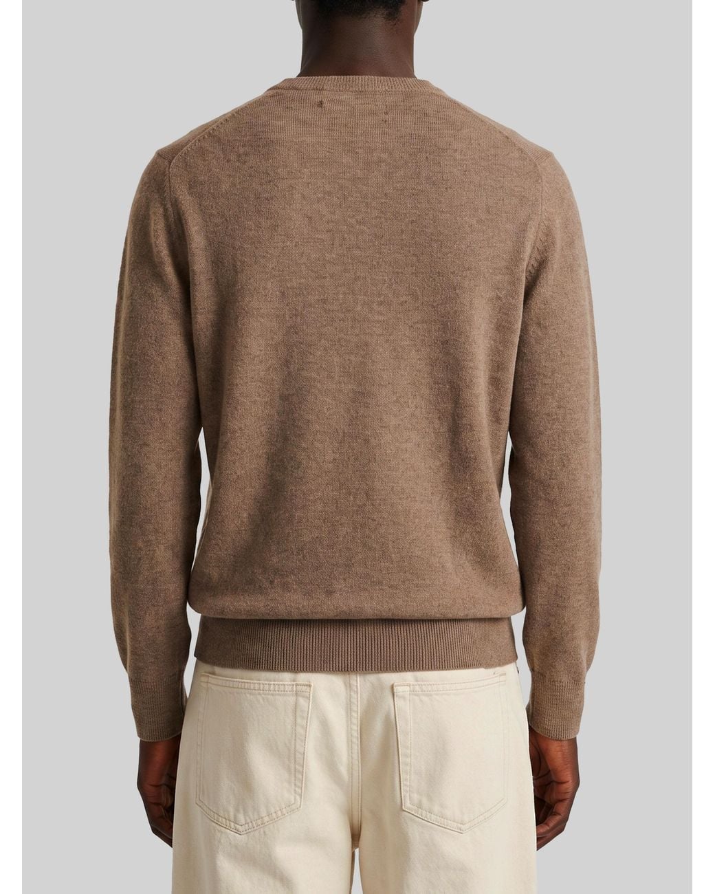 Ballantyne Natural Cashmere Crewneck Diamond Sweater for men
