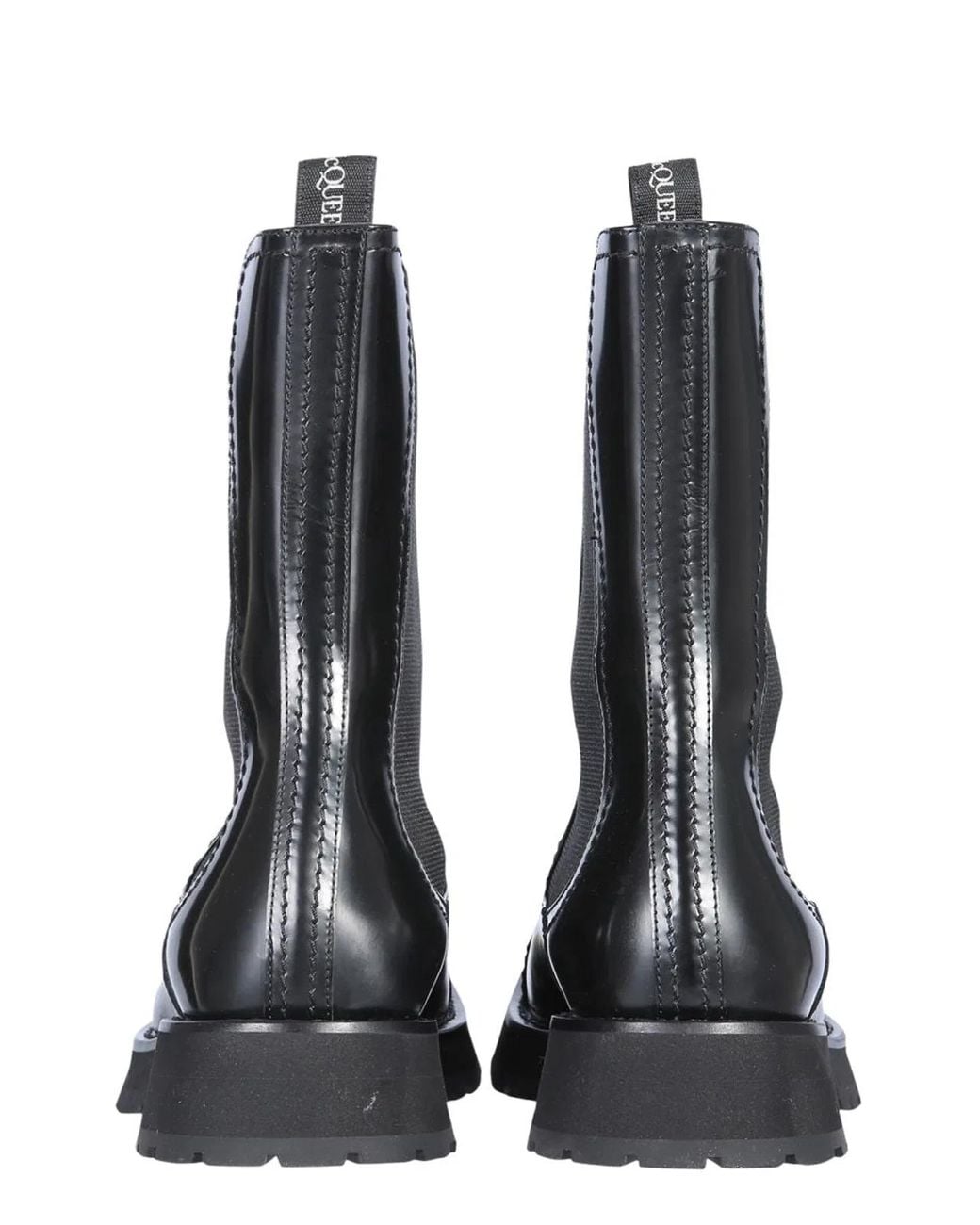 McQueen Black Studded Boot for men