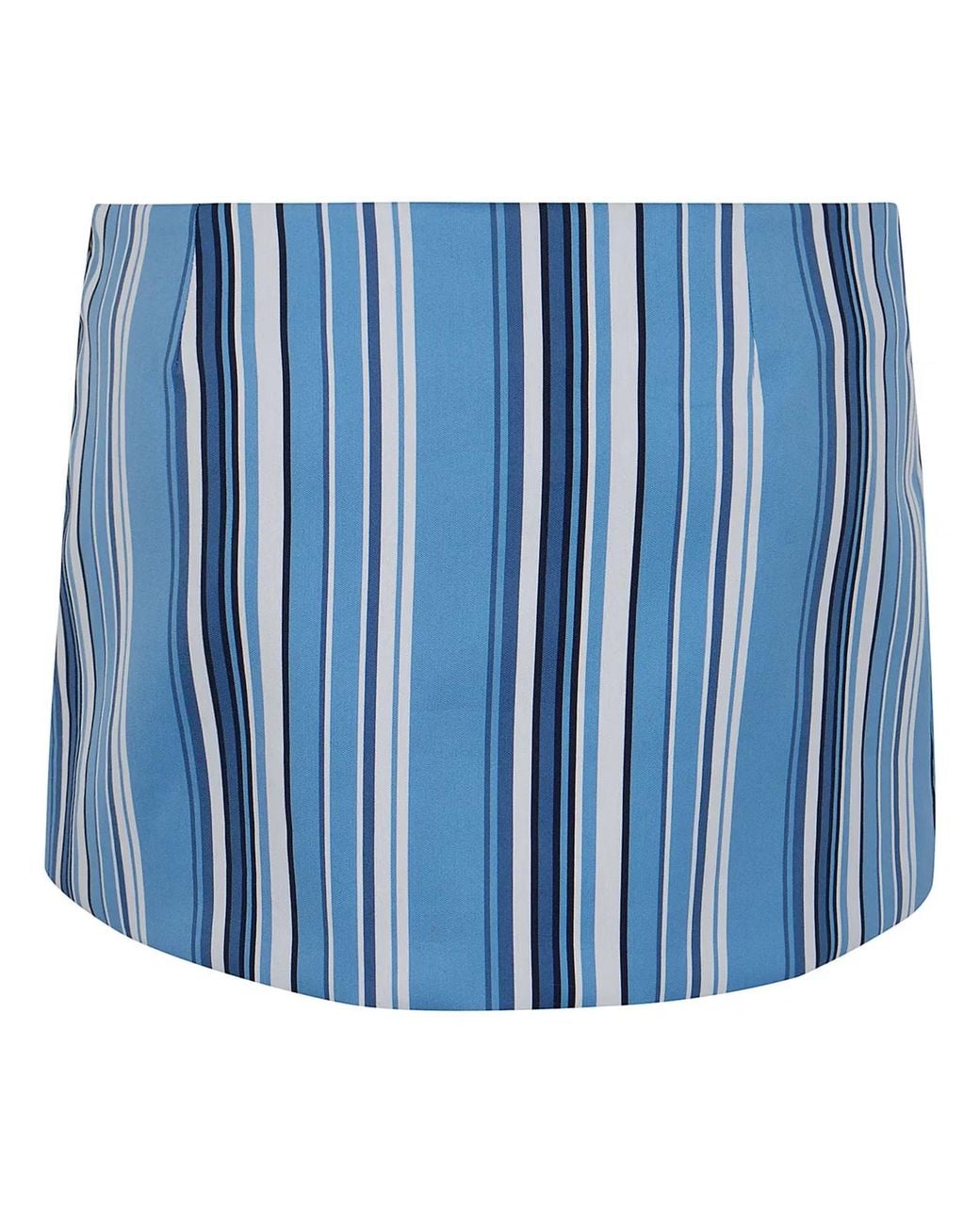 Frankie Shop Blue Multi Stripe Hera Mini Skirt