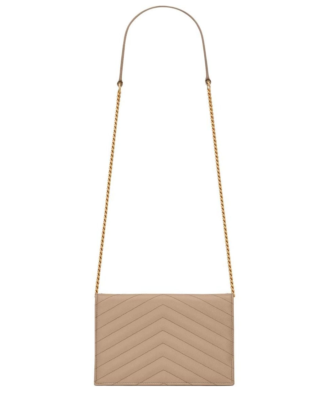 Saint Laurent White Portafoglio Con Catena "Envelope Cassandre"