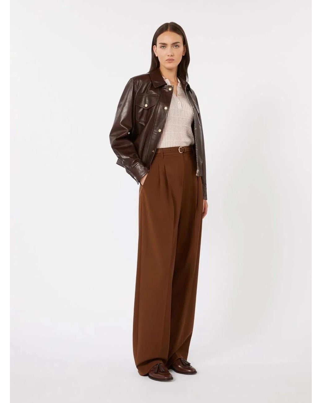 Max Mara Brown "Mstbacio" Long Trousers