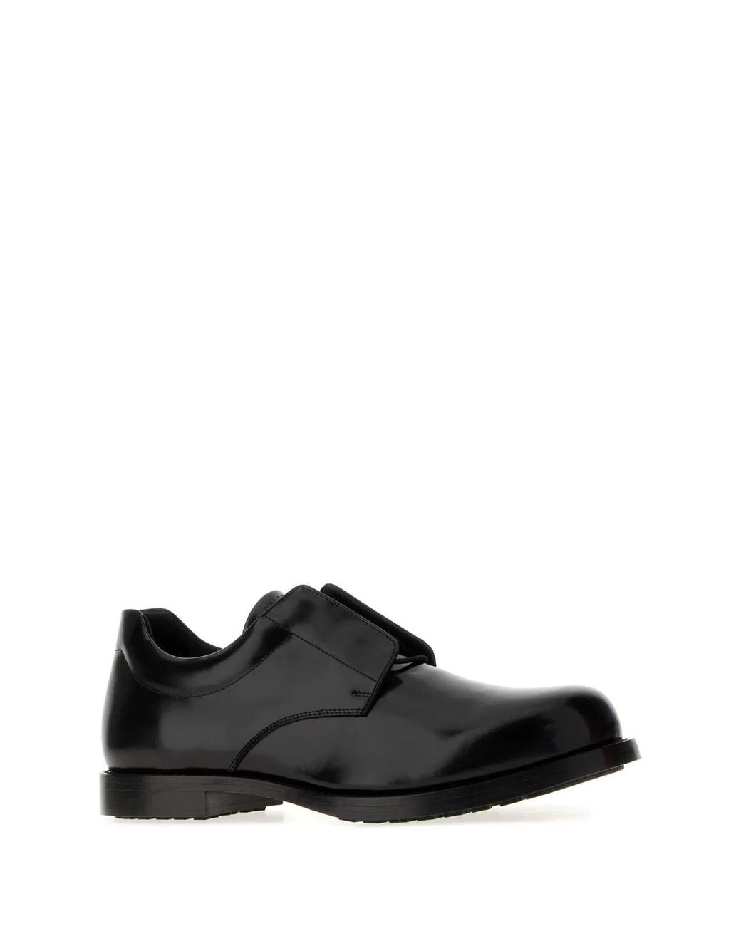 Balenciaga Black Leather Comfy Lace-Up Shoes for men
